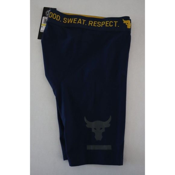Under Armour 1353900 408 Men Sz XL Blue Project Rock HeatGear Compression Shorts - Picture 7 of 7